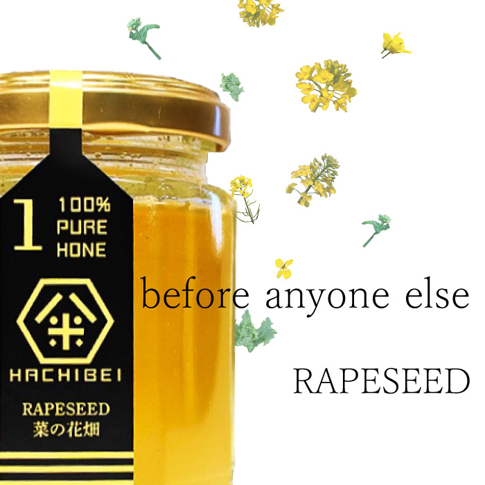 HACHIBEI(はちべい)【ハニーNO.1】菜の花畑｜はちべい蜂蜜｜八米の国産純粋はちみつは、お歳暮やお中元、ギフトにも新潟の手土産としておしゃれで人気のハチミツです。